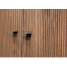 Buffet 4 portes et 3 tiroirs bois massif foncé 220 cm