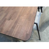 Table à manger rectangulaire en bois massif foncé