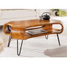 Table basse moderne originale en bois de sesham