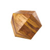 Table basse bois de sesham de forme diamant
