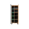 Vitrine haute 2 portes 70 cm bois et noir