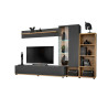 Ensemble meubles tv gris anthracite et chêne