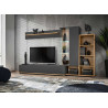 Ensemble meubles tv gris anthracite et chêne