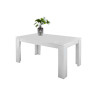 Table extensible blanche en bois 160-200 cm