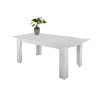 Table extensible blanche en bois 160-200 cm