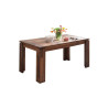 Table extensible chêne foncé en bois 160-200 cm