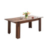 Table extensible chêne foncé en bois 160-200 cm