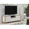 Meuble tv 150 cm blanc et chêne artisan