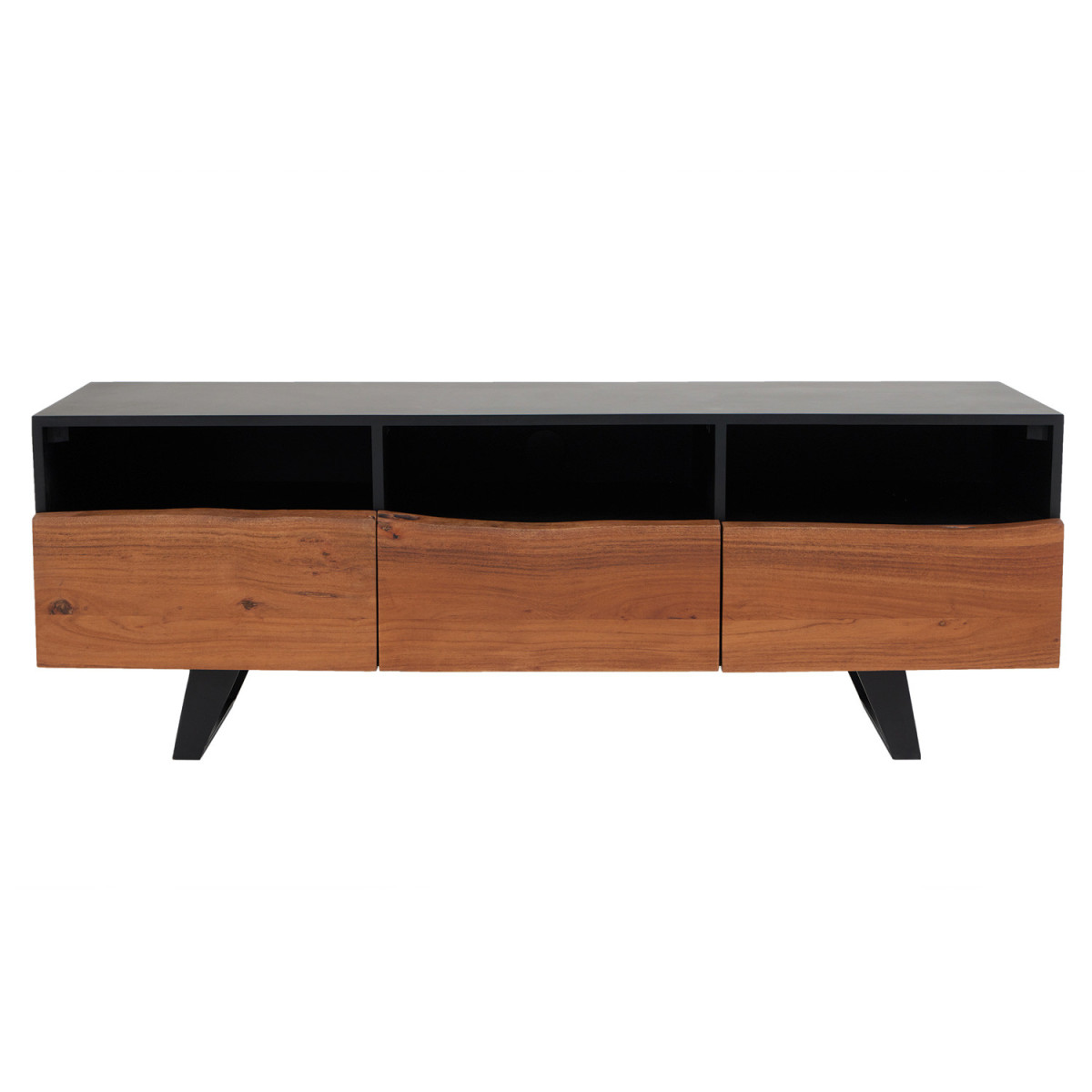 Meuble TV design 2 portes, 1 tiroir et 3 compartiments