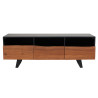 Meuble TV design 2 portes, 1 tiroir et 3 compartiments