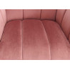 Fauteuil rétro velours matelassé rose