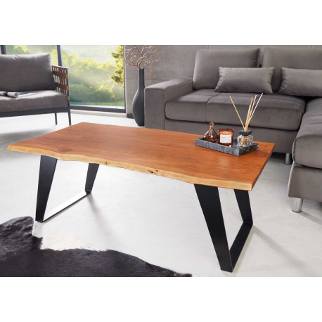 Table basse rectangulaire bois massif 115 cm