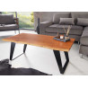 Table basse rectangulaire bois massif 115 cm