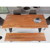 Table à manger rectangulaire 175 cm bois massif