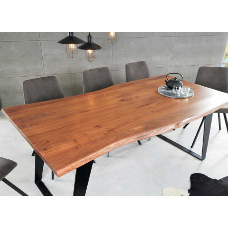 Table à manger rectangulaire 175 cm bois massif