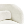 Fauteuil teddy blanc pivotant