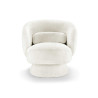 Fauteuil teddy blanc pivotant