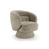 Fauteuil teddy taupe pivotant