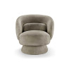 Fauteuil teddy taupe pivotant