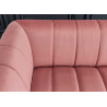Canapé tissu velours matelassé rose