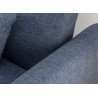 Canapé lit tissu bleu et pieds métal or rose