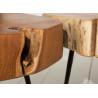 Table basse bois tronc d'arbre rustique