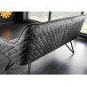 Banc design en velours gris foncé