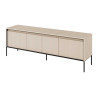 Meuble TV 4 portes beige sable 167 cm