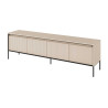 Meuble TV 4 portes beige sable 193 cm