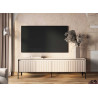 Meuble TV 4 portes beige sable 193 cm