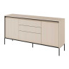 Buffet 2 portes et 3 tiroirs beige sable 166 cm