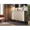 Commode moderne 2 portes beige sable