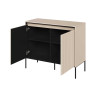 Commode moderne 2 portes beige sable