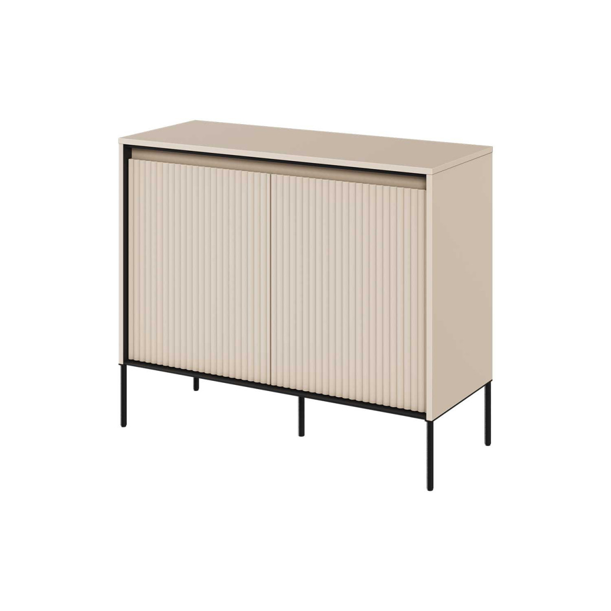 Commode moderne 2 portes beige sable Trend