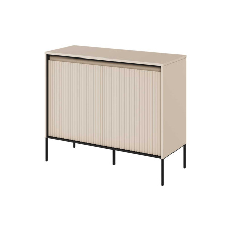 Commode moderne 2 portes beige sable