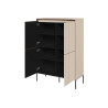 Commode haute 4 portes beige sable