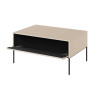 Table basse rectangulaire 1 porte beige sable