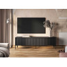 Meuble TV 4 portes noir 167 cm