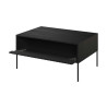 Table basse rectangulaire 1 porte noir