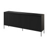 Buffet moderne 4 portes noir 193 cm