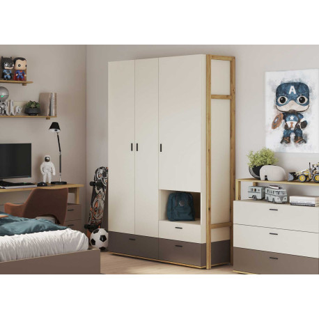 Armoire chambre enfant avec rangement 135 cm