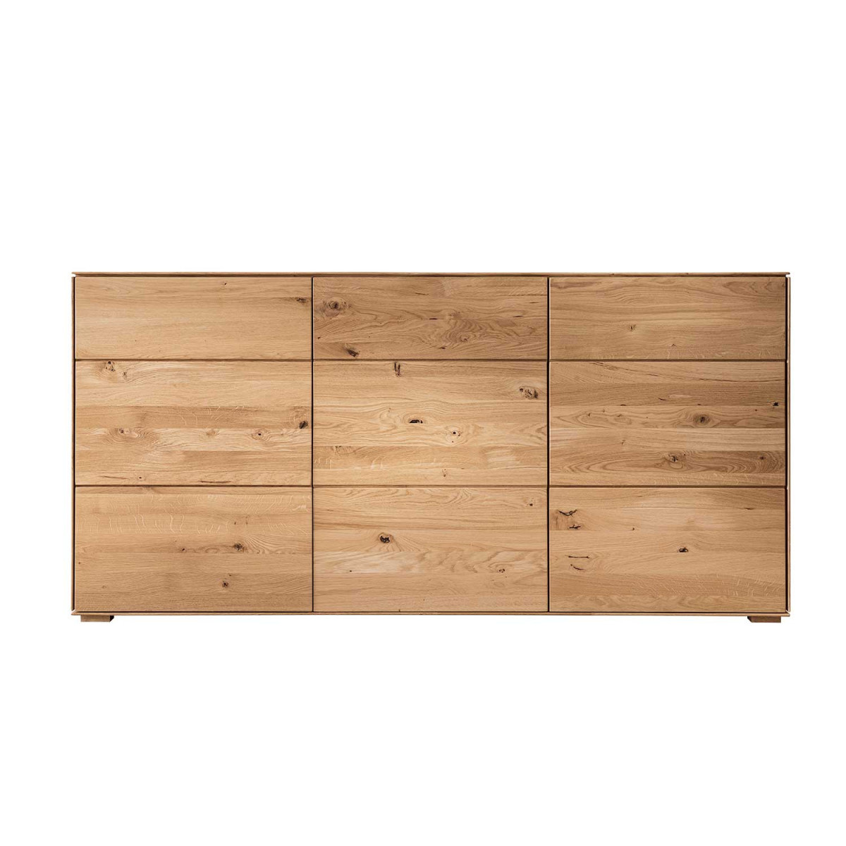 Buffet 3 portes en bois massif huilé 172 cm