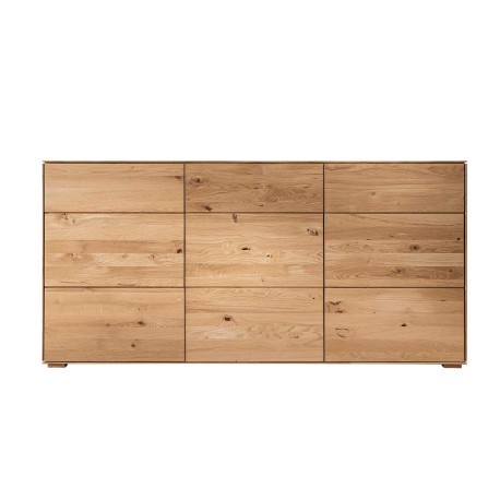 Buffet 3 portes en bois massif huilé 172 cm
