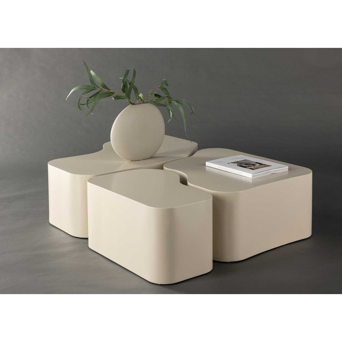 Table basse originale modulable beige