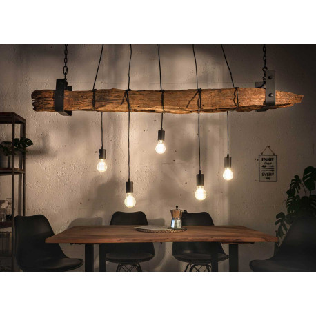 Lampe suspendue en bois flotté - Cbc-Meubles