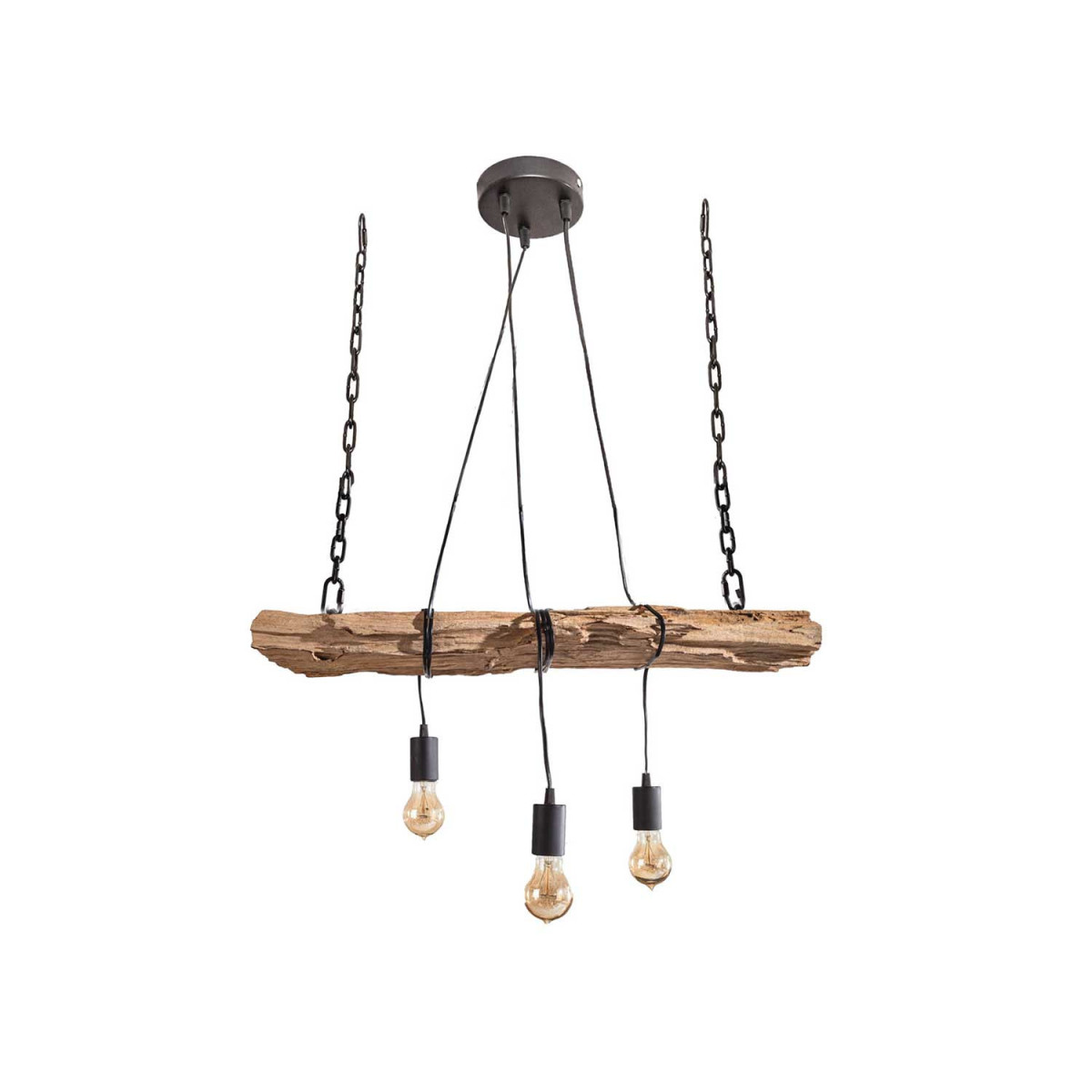 Suspension poutre 70 cm avec 3 lumières
