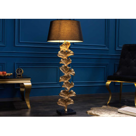 Lampadaire sur pied 122 cm feuille de ginkgo dorée