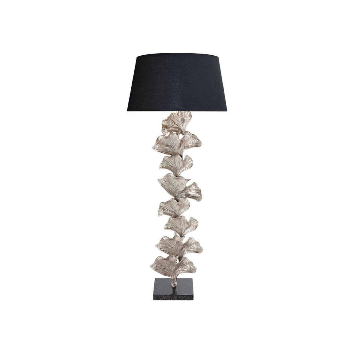 Lampadaire sur pied 122 cm feuille de ginkgo argentée