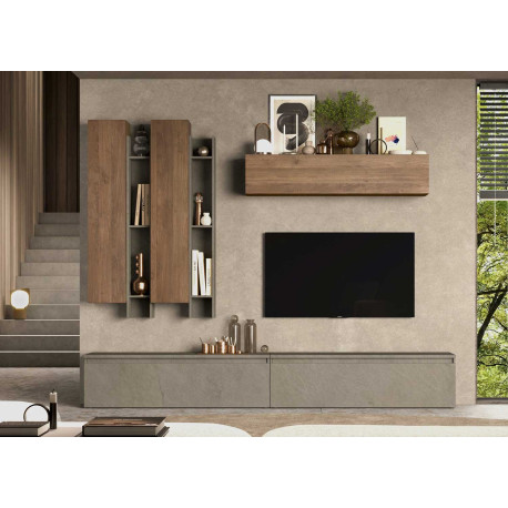 Meuble tv design 7 meubles chêne et argile