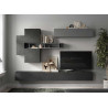 Meuble tv mural suspendu avec meubles muraux 276 cm